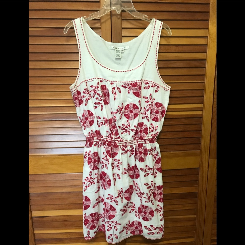 Max Studio Cotton Sleeveless Embroidered Dress
